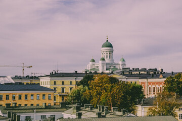 A landscape view on a church of St Nicholas