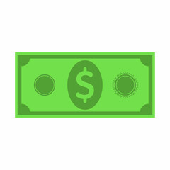 Dollar banknote icon. Banking currency cash symbol. Template design of income and profits. Business concept. Vector illustration