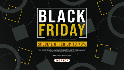 Black Friday sale banner and poster for promotion of your business