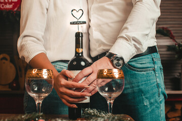 person with a glass of champagne