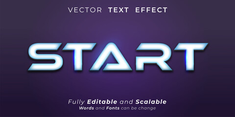 Start text effect, Editable 3d style text tittle