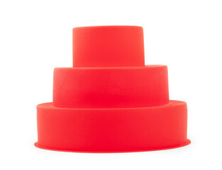 Empty cupcake case isolated on white background