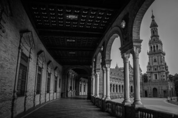 View from Plaza de España, a picturesque plaza in Seville