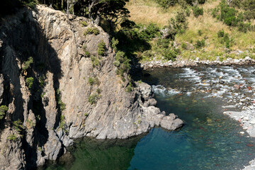 Naklejka na ściany i meble Waingawa river near Masterton, New Zealand