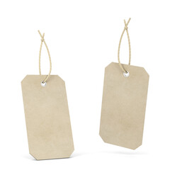 Blank paper price tag, clothing label