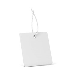 Blank paper price tag, clothing label