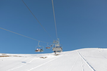 Горы горнолыжный курорт Домбай Кавказ Россия снег Карачаево-Черкессия 