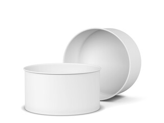 Blank paper salad bowl mockup
