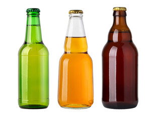Set of beer bottles