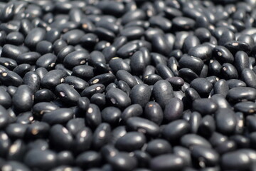 Brazilian black beans close up