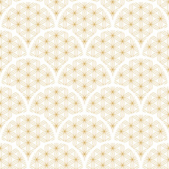 Abstract seamless gold pattern in Asian style.