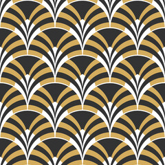 Abstract seamless pattern in Art Deco style. - 473383694