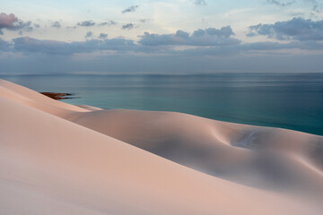 white sand dunes on Socotra island