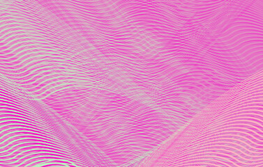 Fototapeta na wymiar pink and white abstract swirl shaped stripes in rolling hills shapes