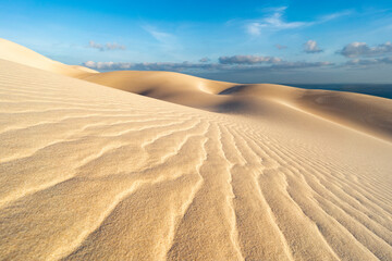 white sand dunes on Socotra island