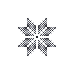 Cross stitch embroidery element pattern