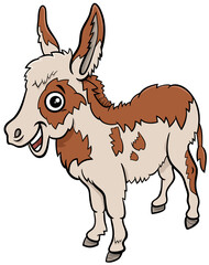 cartoon baby donkey farm animal character