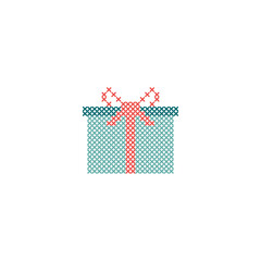 Cross stitch love symbol for embroidery element pattern