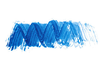 blue abstract watercolor paint brush stroke texture isolated on white background for logo and...