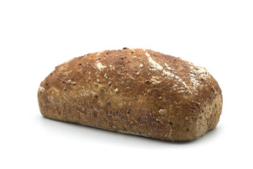 Closeup of traditonal french bread on white background