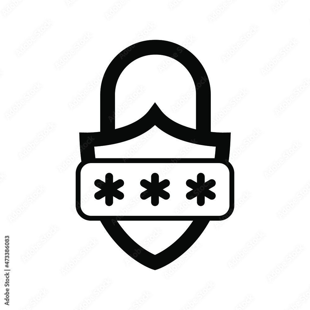 Canvas Prints security shield icon. shield with lock and stars. vector illustration. protection personal data icon
