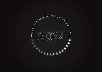 Christmas and Happy new year classical wallpaper with radial loading theme dark background desktop wallpaper Premium Vector