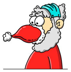 Weihnachtsmann mit Maske, Corona, Weihnachten