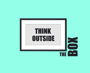 Think Outside the Box, Illustration, Graphic Frame, Creativity Conceptю