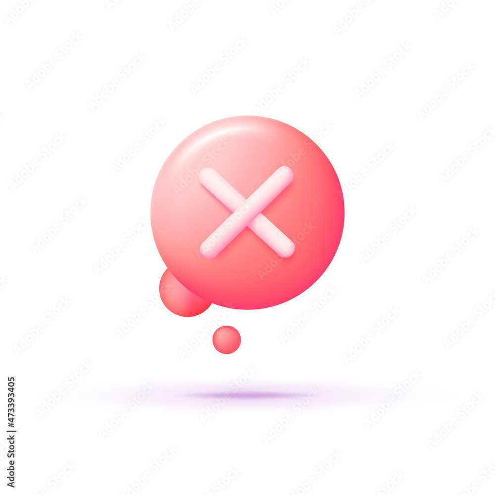 Poster cross 3d icon on white background. modern 3d illustration with red cross on transparent background. 