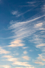 Beautiful blue sky with white clouds as a natural background.