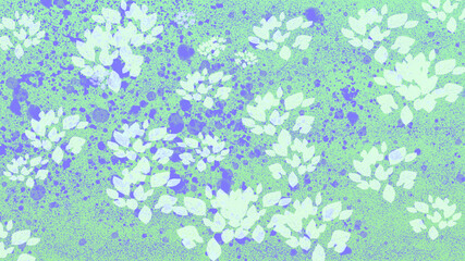 Abstract background with mint flowers