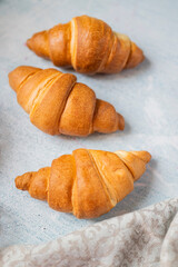 delicious sweet pastry croissant with breakfast