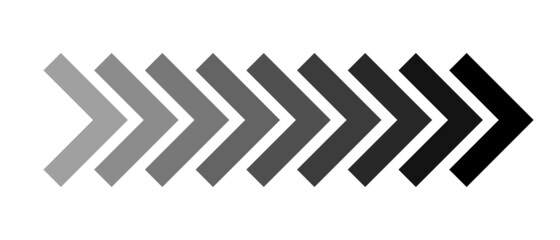 Arrow icon with gradation. vector.