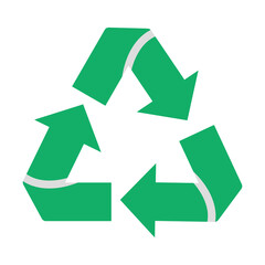 Recycled mark icon. Environment vector.