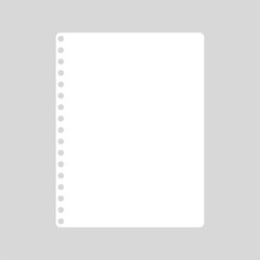 Vector cartoon blank sheets of art notebook.