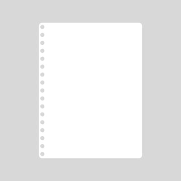 Vector cartoon blank sheets of art notebook.