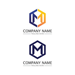 M Letter Logo and font design letter Template vector