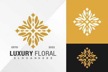 Fototapeta na wymiar Luxury Floral Logo Design Vector illustration template