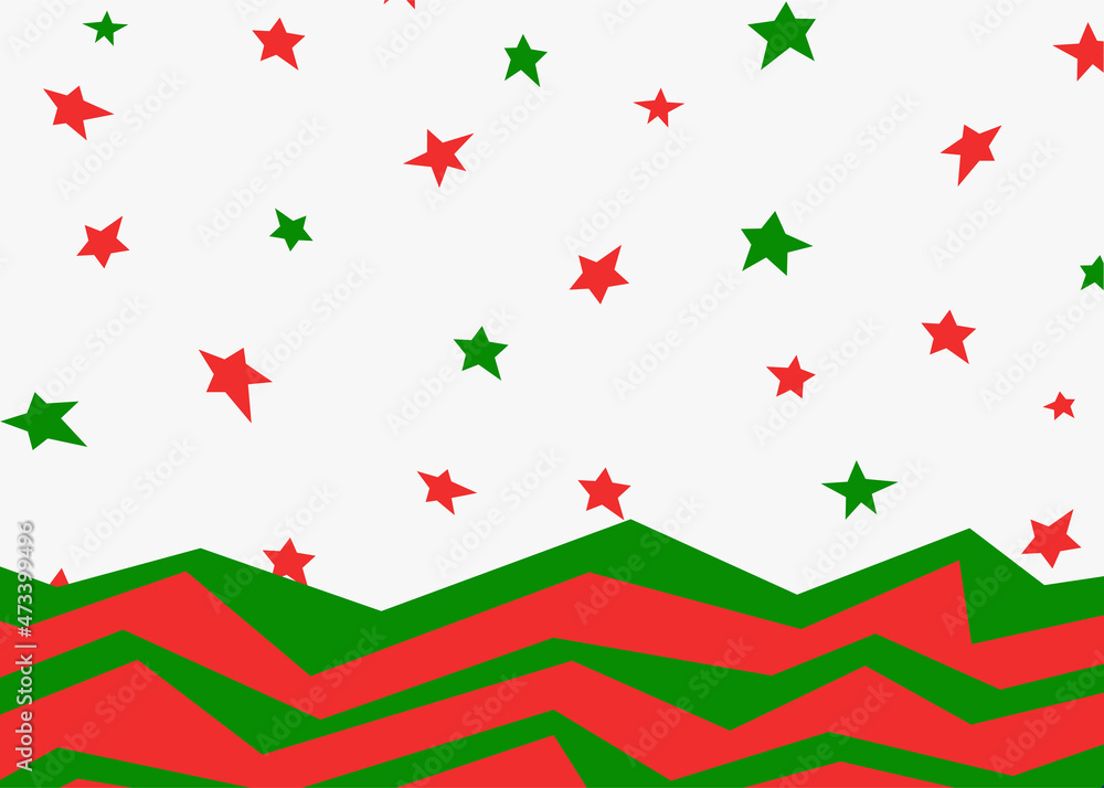 Poster abstract background with jagged zigzag line and some stars pattern