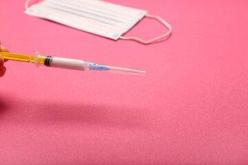 Syringe with place for text.