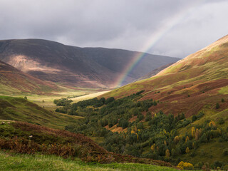 Wide view into Glen Roy in the Highlands of Scotland © hipproductions