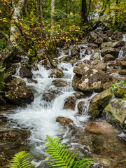 Waterfall in the valley of Glen Nevis, Scotland
