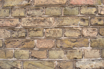 Old gray brick street walls