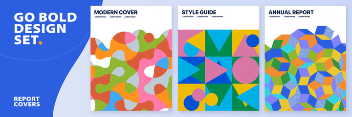 Modern, bold and colorful, abstract vector background patterns for business reports, social posts, presentations, branding and advertising campaigns.