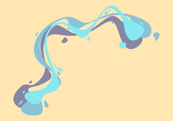 An illustration of abstract colorful oil paint