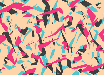 Abstract background with colorful broken glass pattern