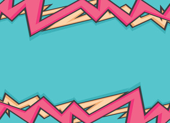 Obraz premium Spikes pattern with retro color theme and some copy space area