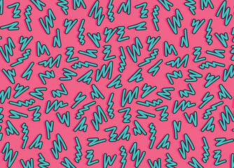 Simple background with cute zigzag line pattern