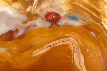 Macro stone Flint mineral on white background