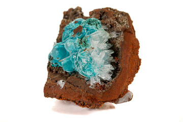 Fototapeta premium Macro stone Hemimorphite mineral on white background